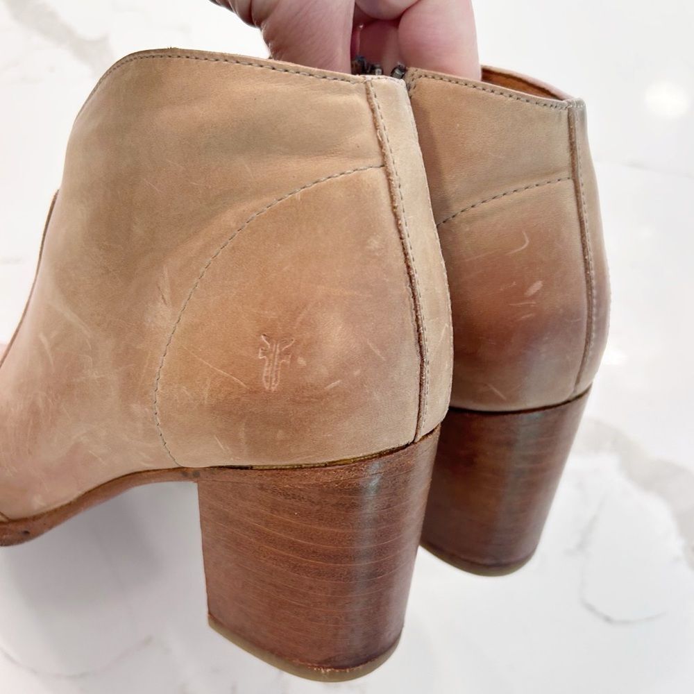 Frye Nora Leather Heeled Booties - Picture 10 of 10